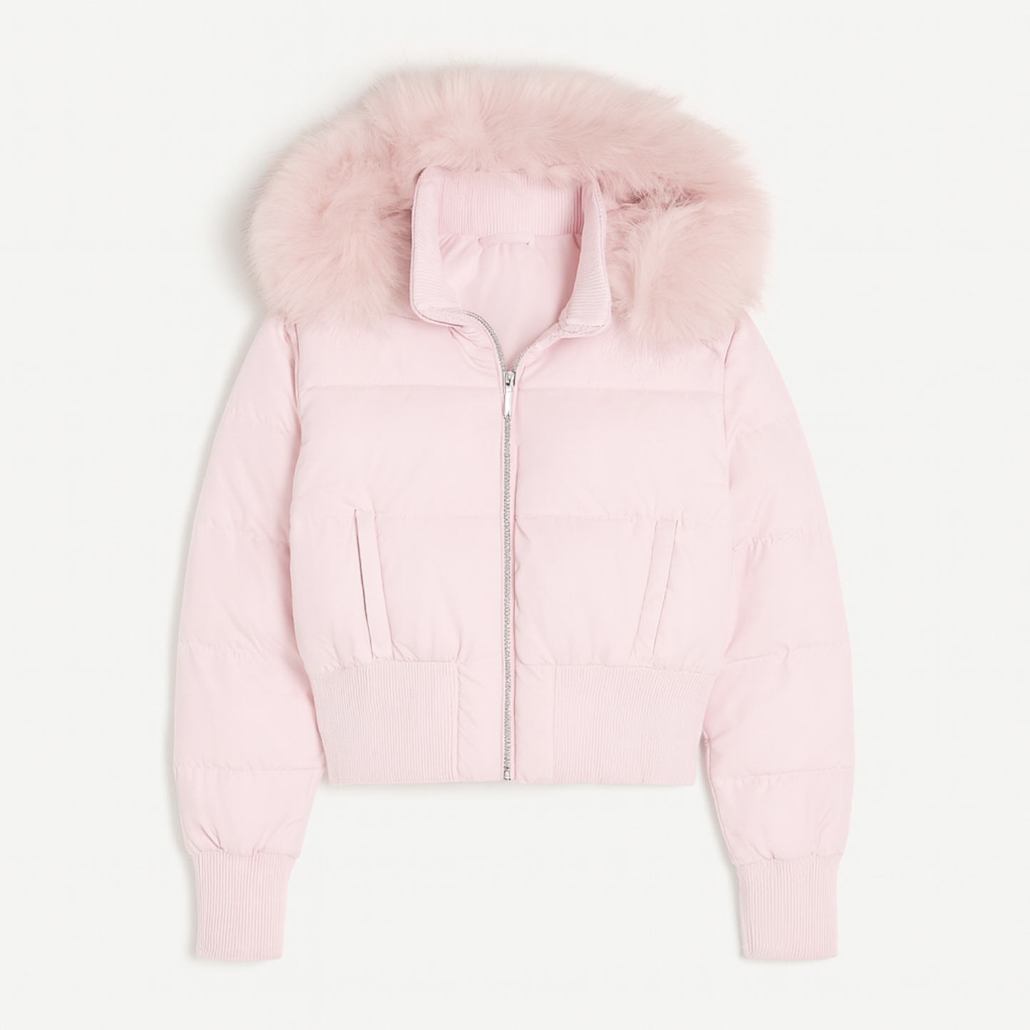 Kurtka Puchowa Mivie™ “Frost Whisper” - White & Rosé Edition